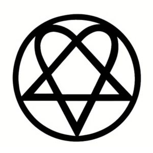 HIM Heartagram Car Decal in Black
